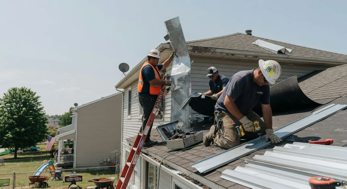 Storm Damage Metal Roof Repair in Shaftsbury, VT
